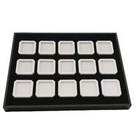 Boîte de rangement pour diamants en plastique, petite, blanche, octogonale, 47x47mm, pour exposition de pierres précieuses, organisateur pour bijouterie