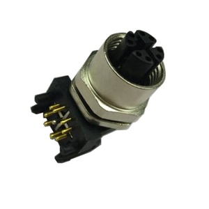 Har velocidad M12 montaje PCB conector en ángulo cat6A receptáculo frente 8 P x codificación - Product Image 1