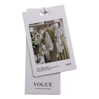 Étiquettes de vêtements recyclables personnalisées avec logo de marque privée, étiquettes de prix avec cordon pour vêtements