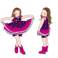Nouvel arrivage Ensemble tunique et short en dentelle à volants pour filles de haute qualité Boutique Ensembles d'été confortables pour enfants et filles