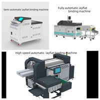 Machine de reliure numérique entièrement automatique pour albums photo plats, état neuf, composants clés : moteur, pompe, PLC, 2400 feuilles/heure