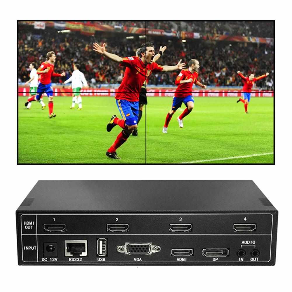 Pengontrol Dinding Video TV 2X2 1X2 1X3 1X4 4K VGA USB Pengendali Prosesor