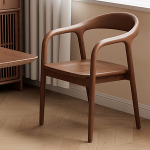 Sedia Moderna in Legno Massello, Sedia da Ufficio e Relax, Materiale PU Colorato Opzionale, <span class=keywords><strong>Sedie</strong></span> per Sala da Pranzo, <span class=keywords><strong>Cucina</strong></span>, Soggiorno e Camera da Letto - Product Image 1