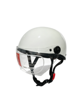 Nouveau casque de moto blanc demi-face avec visière HD - Coque légère en ABS, doublure en mousse, casque ouvert pour scooter pour hommes et femmes