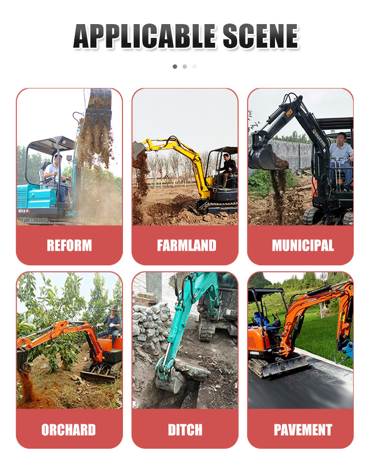 800KG/1T/1.2T/1.5T/1.7T hydraulic mini excavator mini digger loader bagger with competitive prices meet CE/EPA/EURO 5 emission