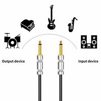 Sarmal 6.35mm Gitar Ses Kablosu Düz - Dik Açılı 1/4 İnç TRS Stereo OFC Yaylı Enstrüman Altın Kaplama Gitar Fişi