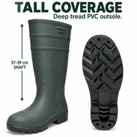 Bottes de pluie professionnelles en PVC personnalisées EN ISO 20347 avec doublure en nylon antibactérien pour l'agriculture, le jardinage, la pêche – Vente en gros