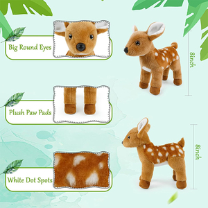 Nuevo Diseño Creativo, Lindos y Suaves Animales <span class=keywords><strong>de</strong></span> Granja, Peluche <span class=keywords><strong>de</strong></span> Ciervo Sika <span class=keywords><strong>de</strong></span> 8 Pulgadas, Adorables Regalos para Niños y Niñas - Product Image 2