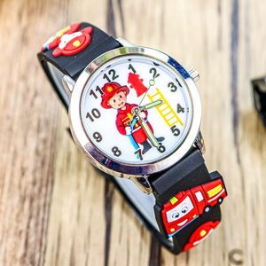 Nouveau enfants veilleuse aiguille <span class=keywords><strong>pompier</strong></span> montre électronique transfrontalier modèle chaud mâle et femelle dessin animé montre à Quartz - Product Image 6
