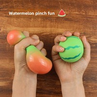 Jouet Squishy Pastèque Changeant de Couleur, Doux, Anti-Stress, Sensoriel, pour Enfants et Adultes