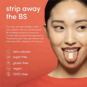 Bandes orales énergétiques personnalisées OEM/ODM pour adultes, soutien immunitaire, certifiées GMP, action instantanée, faible teneur en sucre, complément alimentaire végétalien - Product Image 5