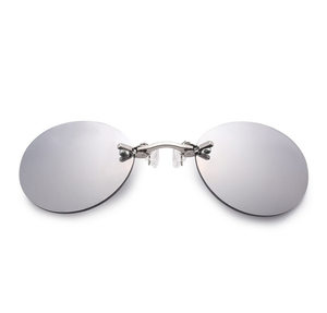 Lunettes de Soleil Rondes Sans Monture Homme, Style Matrix Morpheus, Pince-Nez Classique Mini, Marque de Designer, Protection UV400 - Product Image 2