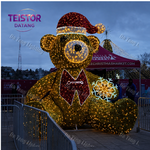 Lumières LED blanches chaudes à motif d'ours polaire pour la décoration de Noël en plein air en hiver - Product Image 5