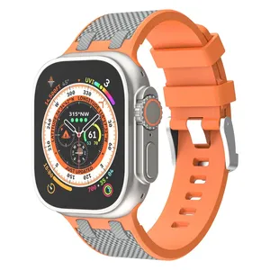 Correa de Silicona para Reloj Apple Watch S10 11 46mm Ultra 49mm SE 44mm, Correa Deportiva de Doble Color, Venta al Por Mayor - Product Image 5
