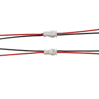 Mini Micro JST 1.25mm Pitch 2 Pin Pria Wanita konektor steker dengan kabel kawat 15CM 28AWG