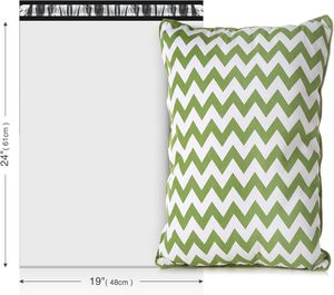 Enveloppes en polyéthylène blanches grandes 19x24 pouces, 100 pièces. Sacs d'expédition et de courrier épais, résistants, autocollants, imperméables et indéchirables - Product Image 3