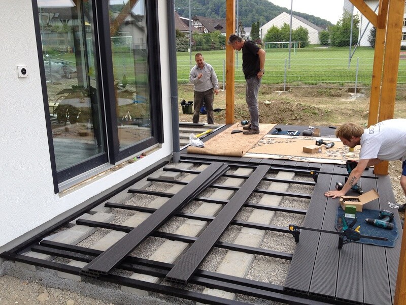 WPC Wood Plastic Composite Decking Board Solid Wpc Outdoor Floor