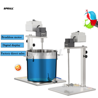 SPALL Moteur Électrique Agitateur Peinture Colle Agitateur Détergents Liquides Nettoyants Savon Faisant La Machine Mélangeur Mélangeur En Acier Inoxydable