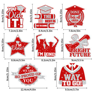 Graduation Ornaments Paper Die Cut Decorations For Graduation Season Party <b>Wall</b> <b>Decor</b> - Product Image 2