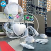 Matériel transparent de PVC annonçant la tasse gonflable de coeur gonflable géant pour la décoration de centre commercial d'événement