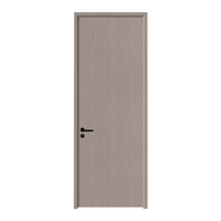 Porte intérieure en bois pré-montée en MDF et PVC, design personnalisé, porte de salle de bain en PVC et bois pour la maison