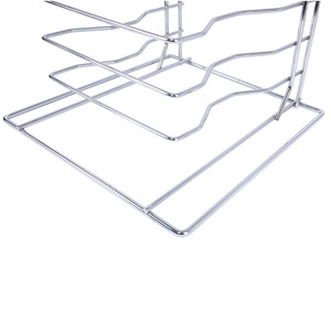 Pizza <b>Pan</b> Rack 30.5X30.2X69HCM Commercial Baking Storage Multi Layer Cooling <b>Stand</b> Bakery Equipment Silver Electroplated Chrome - Product Image 3