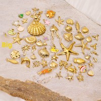 Accessoires DIY en acier inoxydable Série Océan, style plage, pendentifs étoile de mer, coquillage, conque