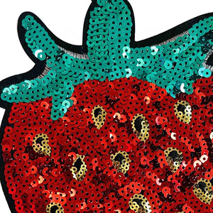 Patch à paillettes brodé fleur palmier fraise pour vêtements pour enfants vêtements <span class=keywords><strong>de</strong></span> travail coloré plante Pot <span class=keywords><strong>de</strong></span> fleur fruits légumes tissu - Product Image 6