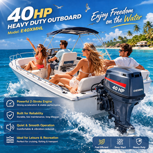 Moteur hors-bord 2 temps 2 cylindres 40 CV Marine Power E40XMHL, modèle 2026, en promotion, pour bateaux de pêche et bateaux de patrouille - Product Image 2