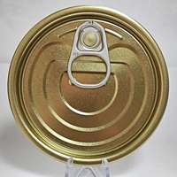 Vente en gros d'usine 214 #   Couverture de boîte en fer blanc de 69,9 mm à ouverture facile pour viande en conserve