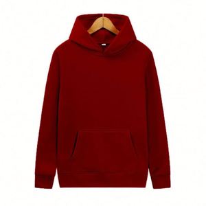 Hoodies et Sweatshirts d'hiver personnalisés en coton uni, coupe oversize, unisexe, pour hommes, grandes tailles, vente en gros - Product Image 5