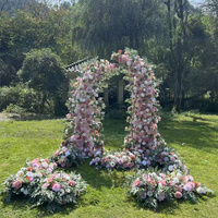 C-404 Großhandel Staubrosa Blumenläufer Babyblau Künstliche Blumen Bodenläufer für Hochzeit Heim Event Dekoration