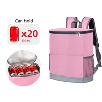 Sac isotherme à dos anti-fuite, maintien au froid 12h, capacité 20 canettes, pliable et portable pour voyage et pique-nique
