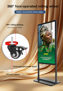 65 "trong nhà di động thông minh máy nghe nhạc quảng cáo Màn hình <span class=keywords><strong>LCD</strong></span> hiển thị áp phích quảng cáo thiết bị màn hình cho trung tâm mua sắm - Product Image 4