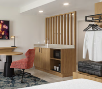 Ensemble de chambre d'hôtel moderne de luxe avec construction en contreplaqué de chêne pour les complexes hôteliers 5 étoiles