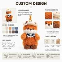 Porte-clés en peluche chat gras orange personnalisé OEM ODM, animal en peluche doux en coton PP et polyester, tissu écologique, poupée en peluche promotionnelle