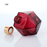 Bouteille vide de diffuseur de roseaux en verre transparent hexagonal de 100 ml et 200 ml, diffuseur d'arômes pour la maison, parfum, couleurs personnalisées, emballage en gros