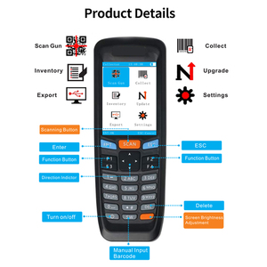 JINGXIN - PDA Android Portátil, Colector de Datos Inalámbrico de Mano 2D, <span class=keywords><strong>Terminal</strong></span> de Datos Móvil - Product Image 4