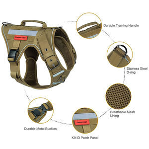 Chaleco Táctico Reflectante Ajustable para Mascotas, Arnés de Servicio al Aire Libre, Fácil Control para Perros Medianos y Grandes - Product Image 2