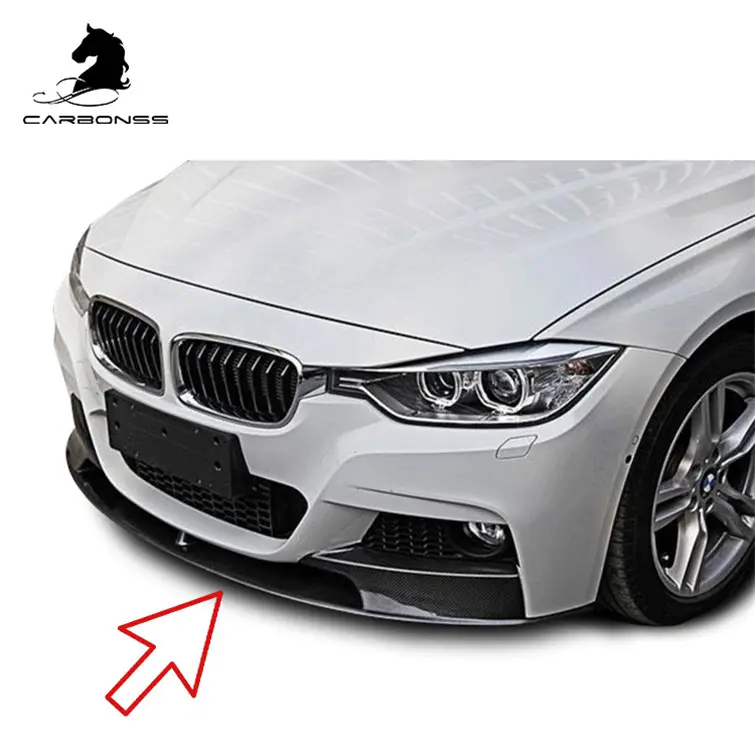 Lame de pare-choc avant en carbone, accessoires de voiture, BMW 2012 + F30 328i 335i m-sport