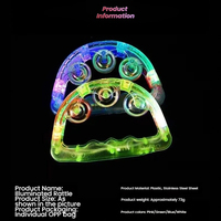 Led Light up Musical Wedding Tambourine Led Rattle 7 Colors Handheld Percussion Instrument Nightclub Supplies for Party Gifts