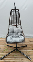 Fauteuil suspendu en osier démontable, chaise suspendue contemporaine pour extérieur, mobilier de jardin, vente en gros d'usine, chaise balançoire de patio