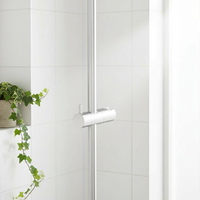 Support de Douche Mural Sans Perçage en Acier Inoxydable 304 Nickel Brossé pour Salle de Bain, Garantie 3 Ans