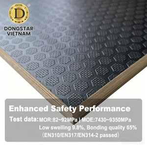18mm Anti Slip Plywood 4x8 Sheet Black Film Faced Plywood for <b>Trailer</b> Van <b>Flooring</b> - Product Image 4