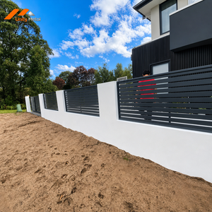 Cerca Horizontal de Aluminio Negro para Exteriores de Casas Modernas — Anticorrosión, Resistente a la Intemperie por 20 Años, Tamaño Personalizado Disponible - Product Image 4