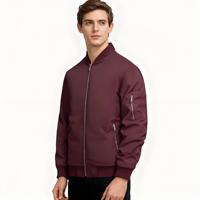 Jaket tebal kasual pria, jaket Windbreaker musim dingin dengan saku untuk pria