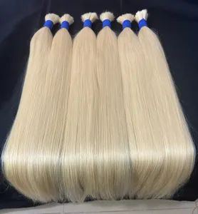 Raw Human Hair Unprocessed Cuticle Aligned Material For Accessories India Temple Indian Bundles Super Double Drawn Hair