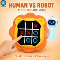 Jeu électronique 3 en 1 Tic Tac Toe en forme de lion, jeu de puzzle de mémoire portable, jeu de société interactif pour enfants, entraînement cérébral