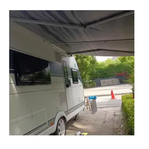 Estilo de vida libre Caravana RV Camper Van Toldo 3M Tela de PVC impermeable con Wind Out Soportes eléctricos Sistema de control manual