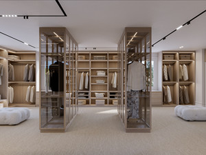 Armoire de chambre à coucher professionnelle de conception moderne avec porte en <span class=keywords><strong>verre</strong></span>, fournie par l'usine CBMmart - Product Image 6